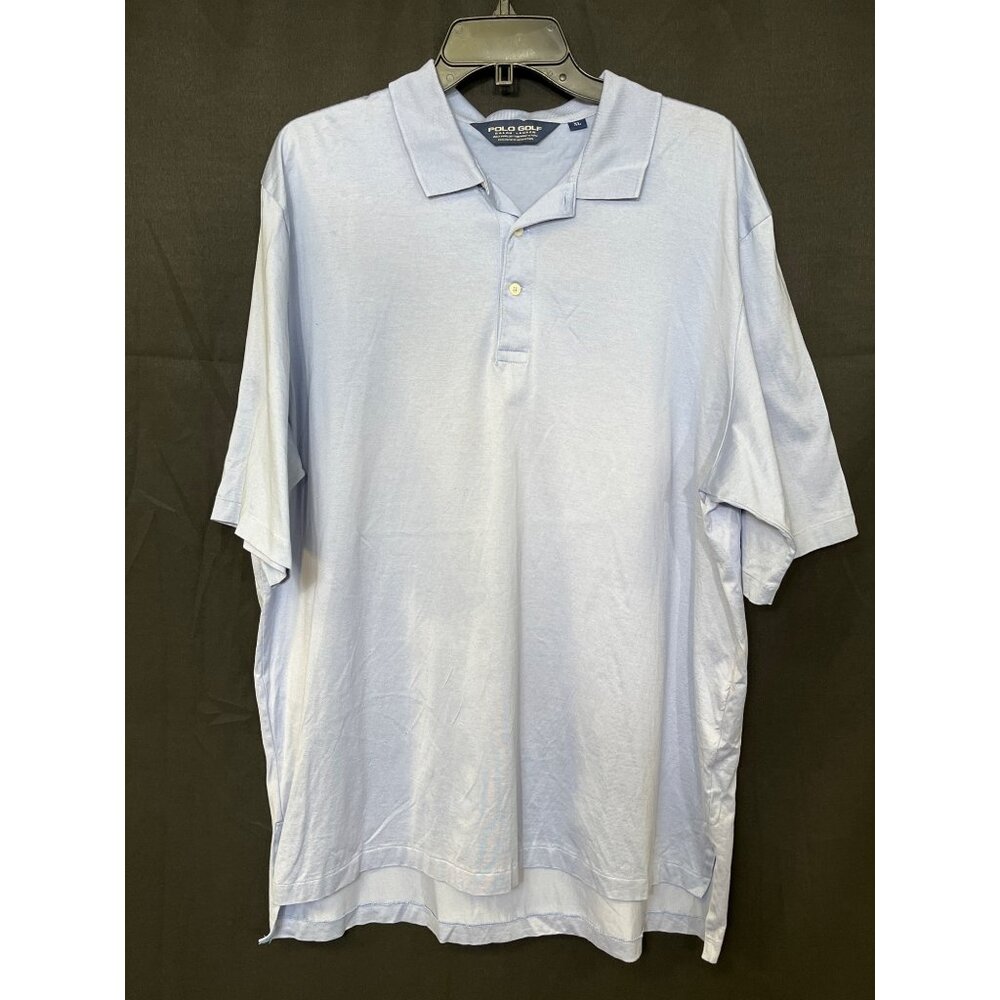 Polo Golf By Ralph Lauren SKU 7640 Mens Blue Polo Shirt Size XL